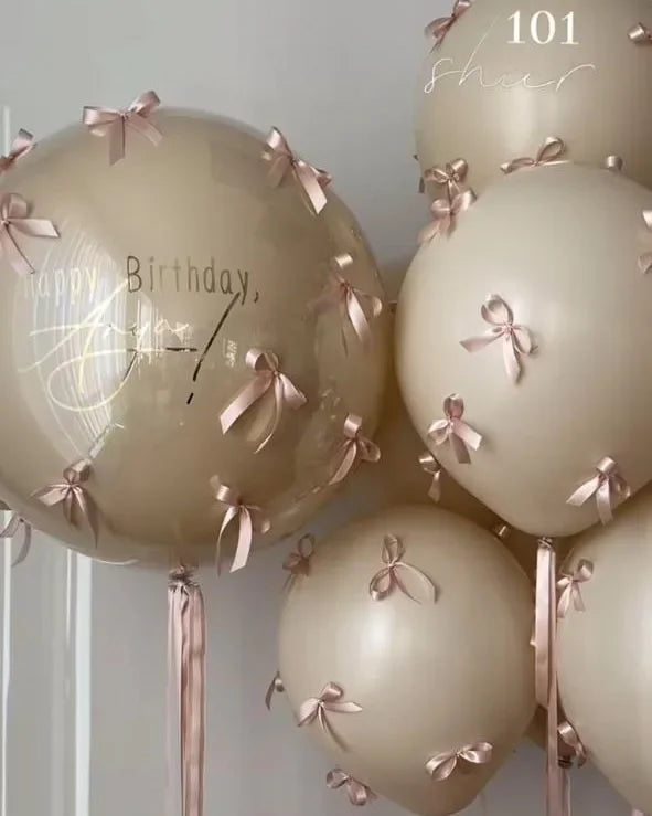 5pcs Wedding Pink Bow Balloon