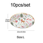 Christmas forest bronzing elk disposable tableware