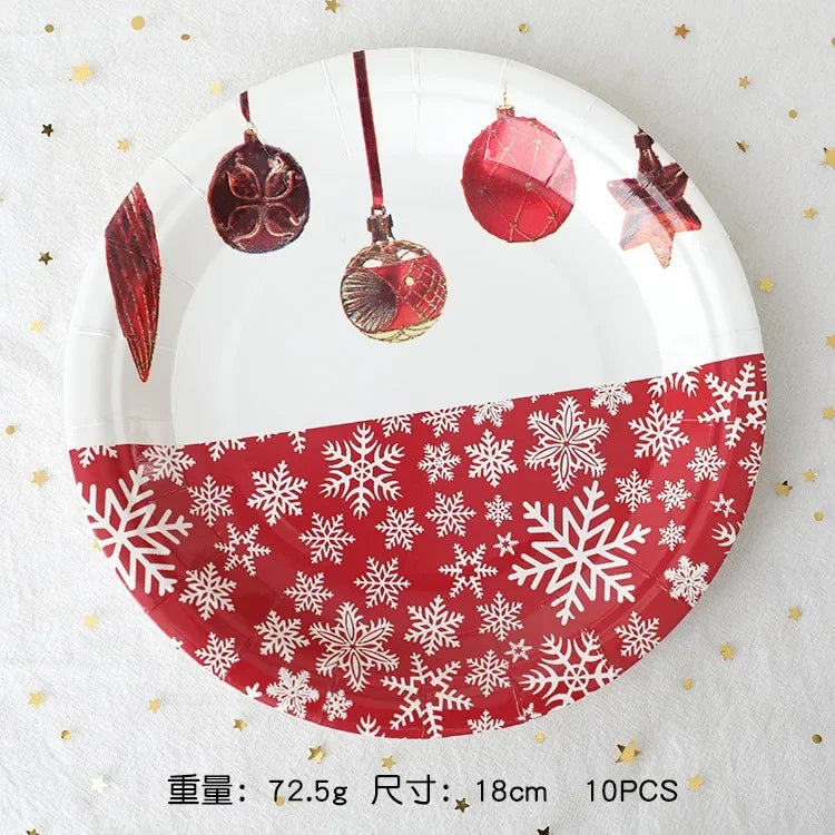 Christmas Disposable Paper Tableware