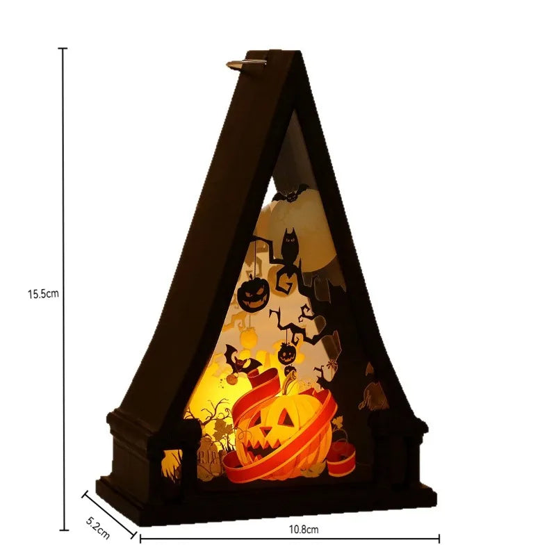 Halloween desktop ornaments retro led lantern pendant