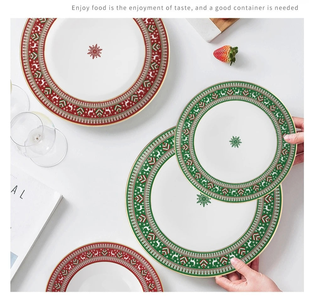 Christmas china tableware