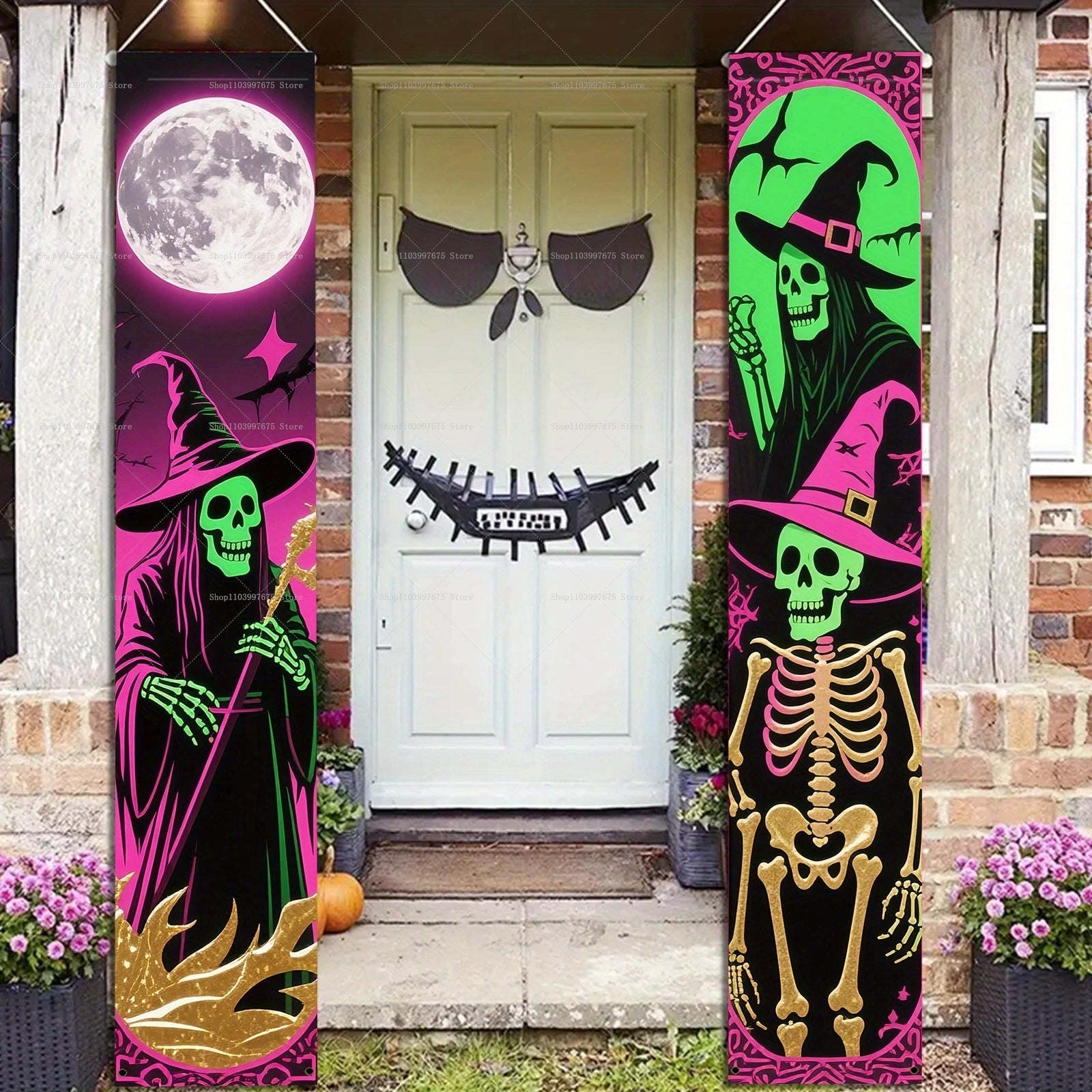 Halloween Scary Ghost Banners Welcome Porch