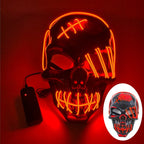 Halloween Film Theme Glowing Scary Mask LED