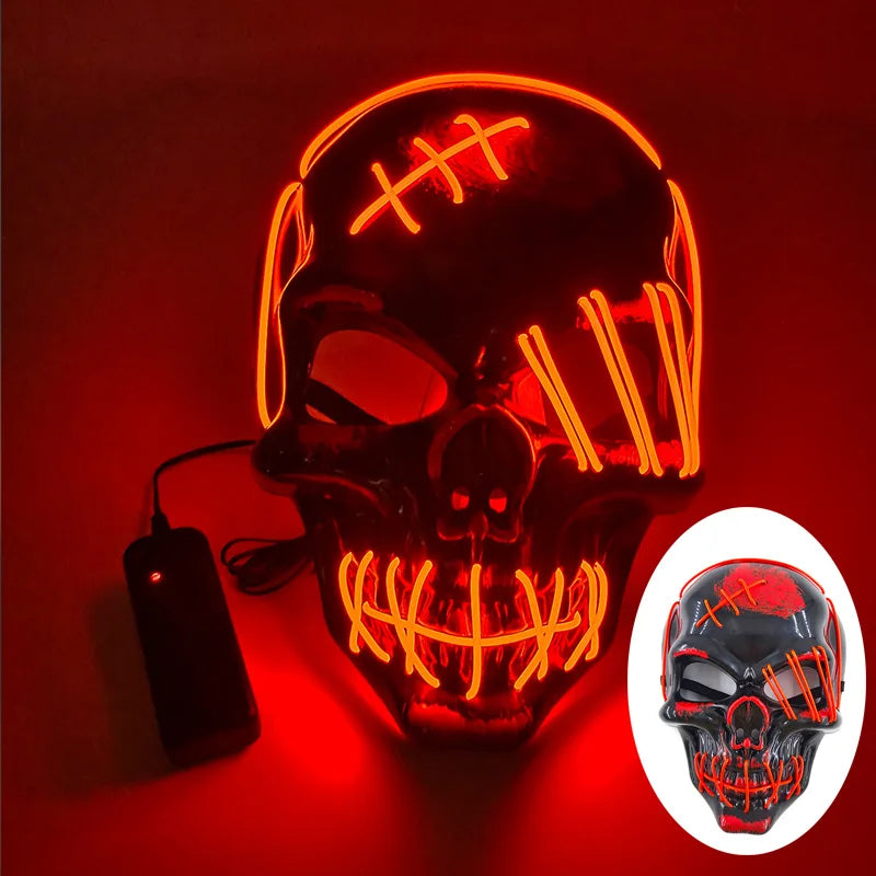 Halloween Film Theme Glowing Scary Mask LED