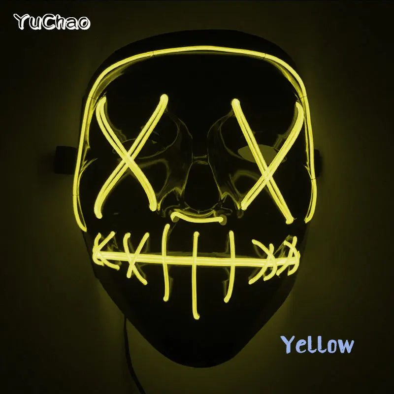 Halloween Film Theme Glowing Scary Mask LED