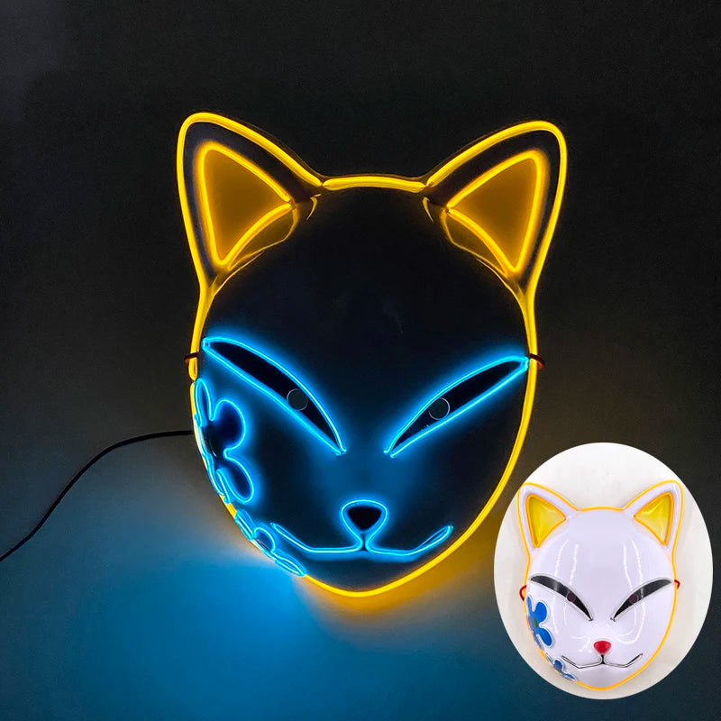 Halloween Film Theme Glowing Scary Mask LED