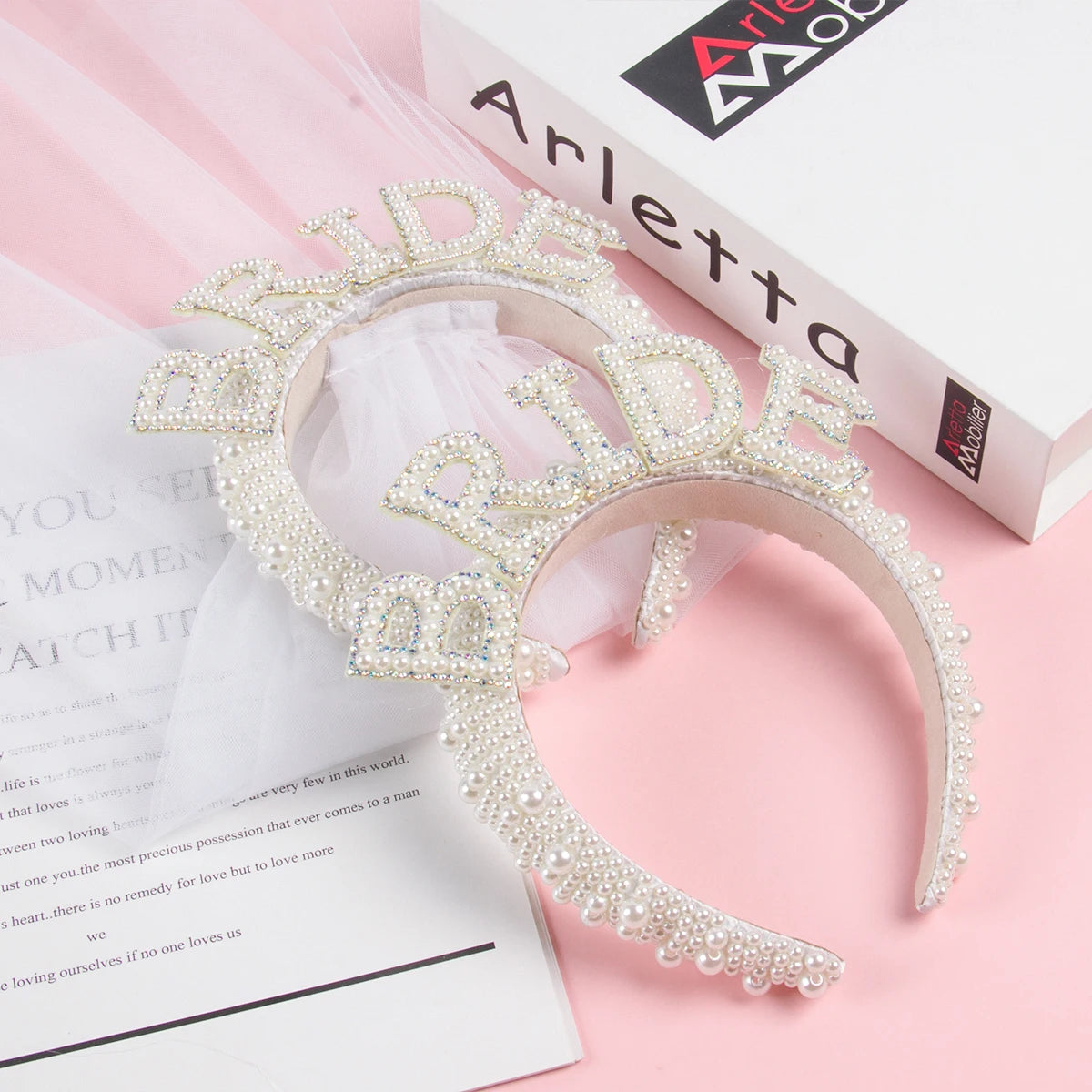 White Bride Pearl Headband