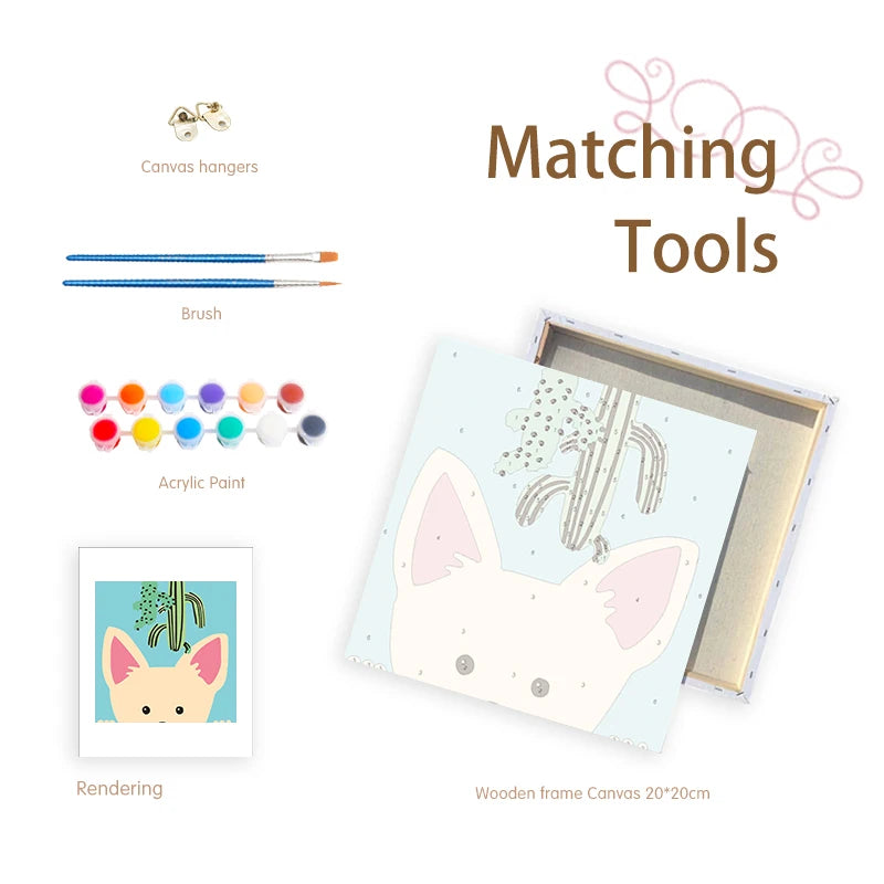 Paint By Numbers For Kids Canvas