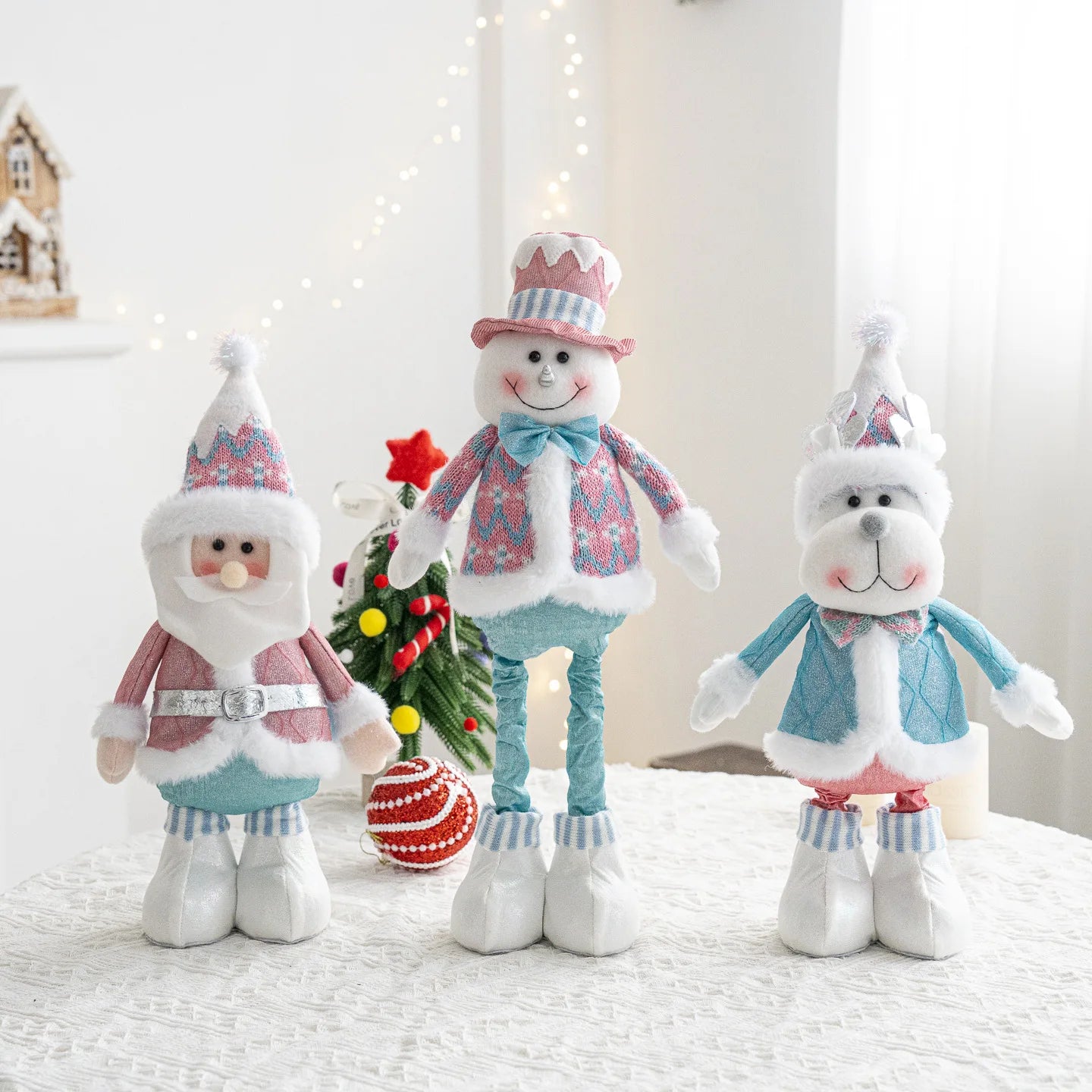Christmas decorations - Santa Claus, snowmen, and reindeer, holiday decorations for Christmas, birthday parties, and holidays